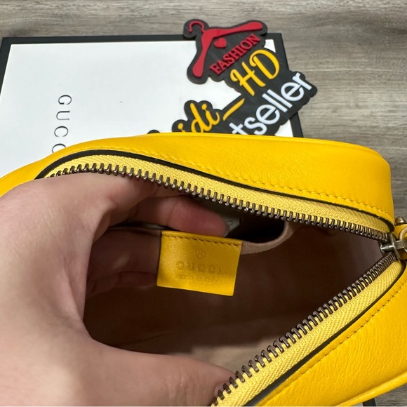 Gucci Yellow Matelassé Leather Mini Camera Bag - Picture 5 of 9